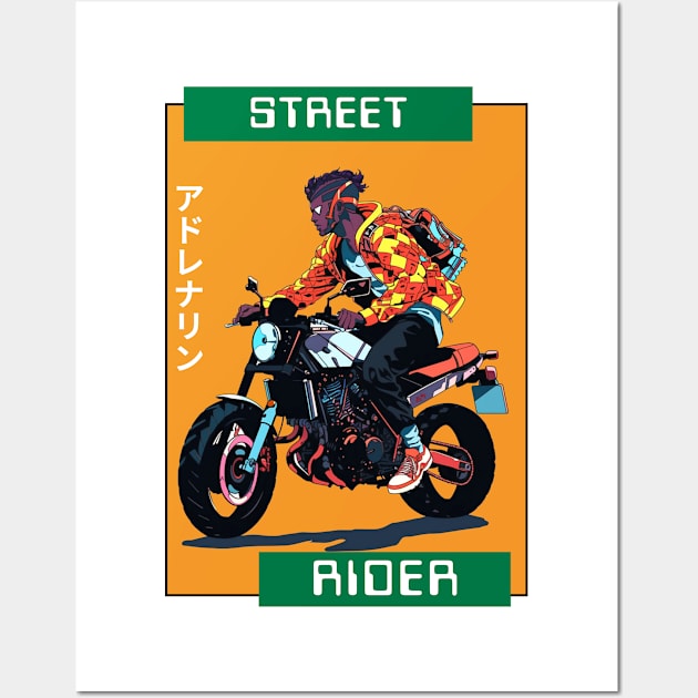 Street Rider Anime and Manga Style Wall Art by ChasingTees